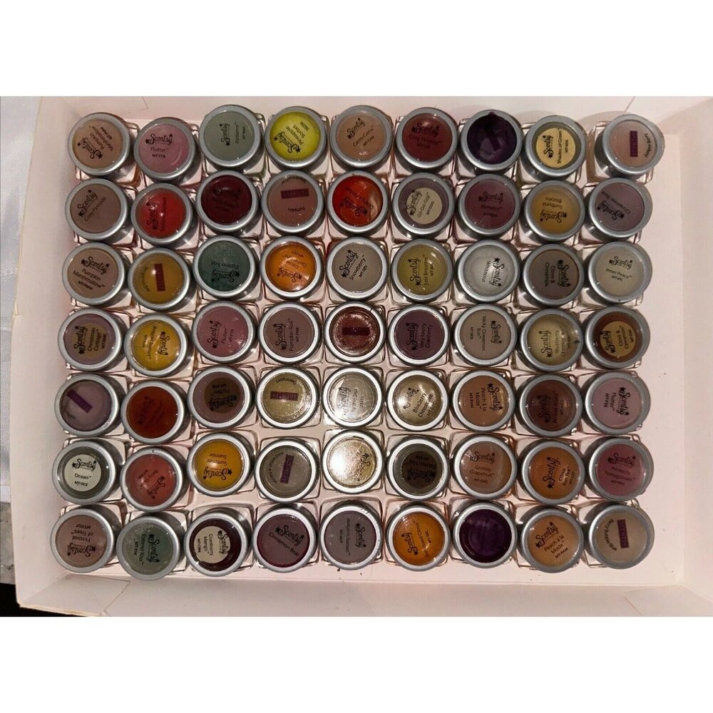 Scentsy Lot of 63 Mini Party Testers Wax Melts Samples. Mixed Scents